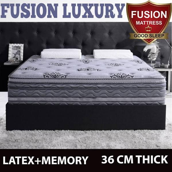 Fusion Luxury Mattress Queen King Latex Memory Foam Mattress 5 Zone