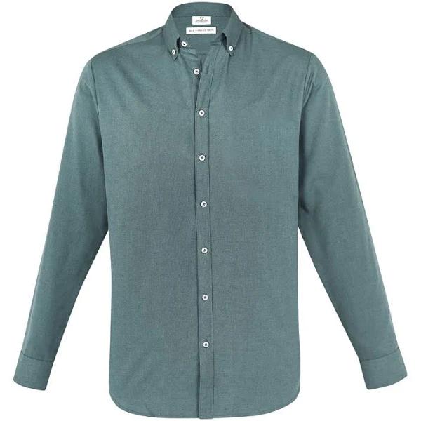 Biz Collection Mens Memphis Shirt (S127ML) 4XL / Jasper Green