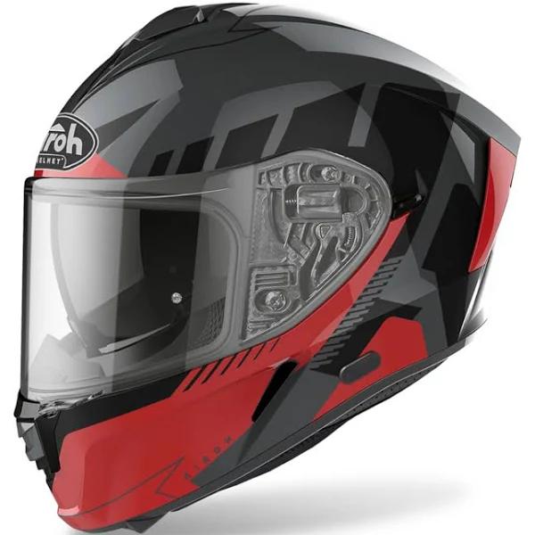 Airoh Spark Rise Helmet, black-grey-red, Size XS