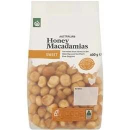 Woolworths Macadamias Honey 400g Pack