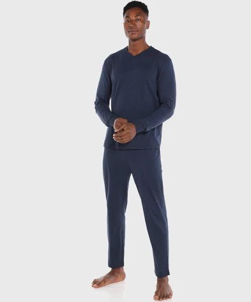 Coast Mens Essential Knit PJ Set Navy / L