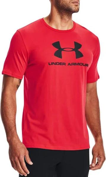 Under Armour Men's Sportstyle Left Chest Short Sleeve Shirt Red 3XL