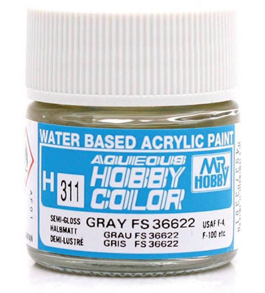 Mr Hobby Aqueous Semi-Gloss Grey FS 36622 - H311