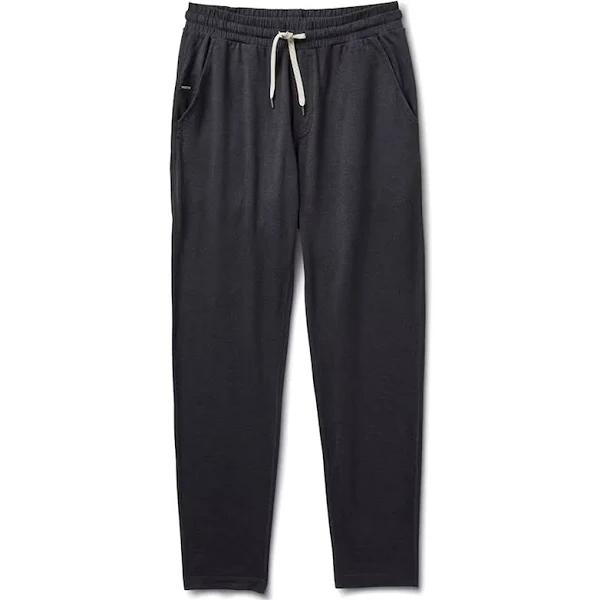 Vuori Mens Midnight Heather Ponto Mid-Rise Tapered-leg Stretch Recycled-polyester Jogging Bottoms XL