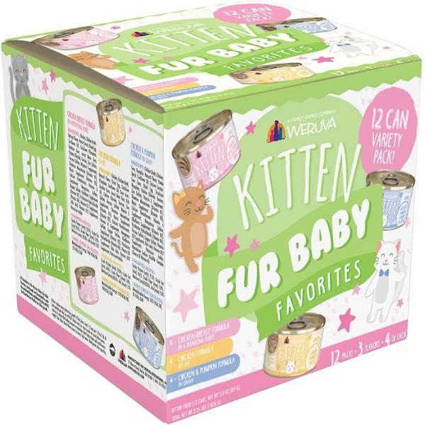 Weruva Kitten Fur Baby Favorites Variety Pack Wet Cans 12 x 85g Kitten Food