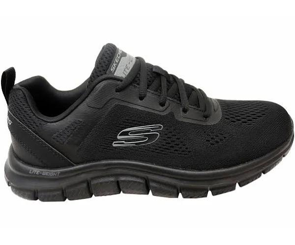 Skechers Mens Track Broader Comfortable Memory Foam Shoes Black Black 9 US or 27 cm