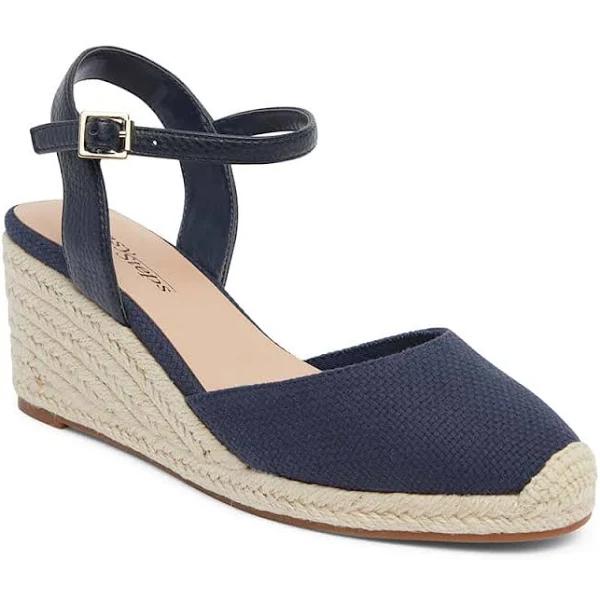 Easy Steps Santos Navy Fabric Wedge Sandals Navy 37