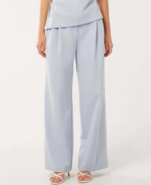 Forever New Women's Libby Wide Leg Pant in Blue Co-Ord, Size 8