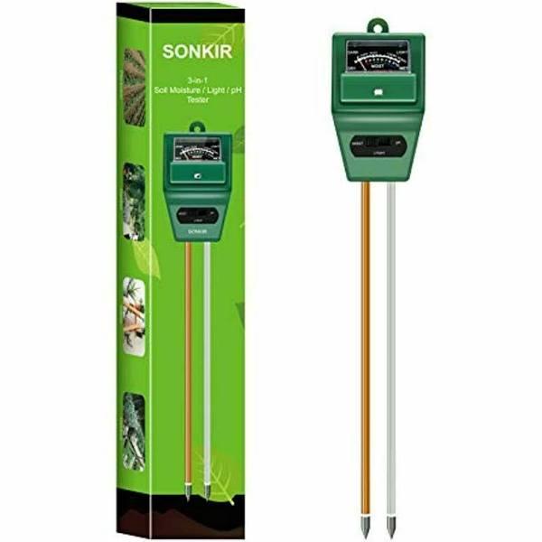 Sonkir Soil Ph Meter, Ms02 3-in-1 Soil Moisture/light/ph Tester Gardening Tool Kits For Plant Care, Great For Garden, Lawn, Farm, Indoor & Outdoor