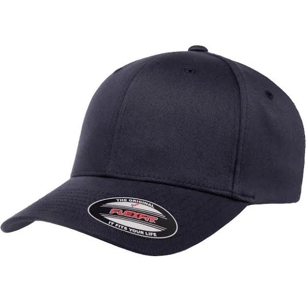 Yupoong Mens Flexfit Fitted Baseball Cap Dark Navy/Dark Navy SM