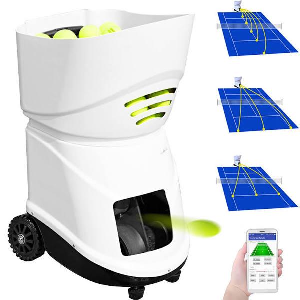 VEVOR Portable Tennis Ball Machine Pitching Throwing Training Machine 150 Balls w/ App