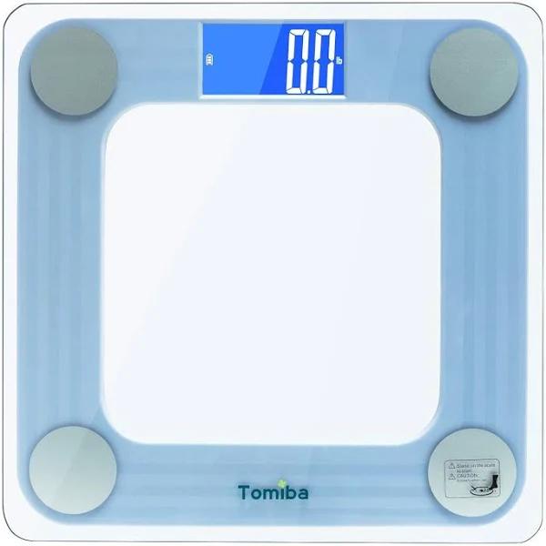 TOMIBA 250kg Bathroom Scale High Precision Digital Body Weight With Step-On Technology and Easy-to-read Backlit LCD