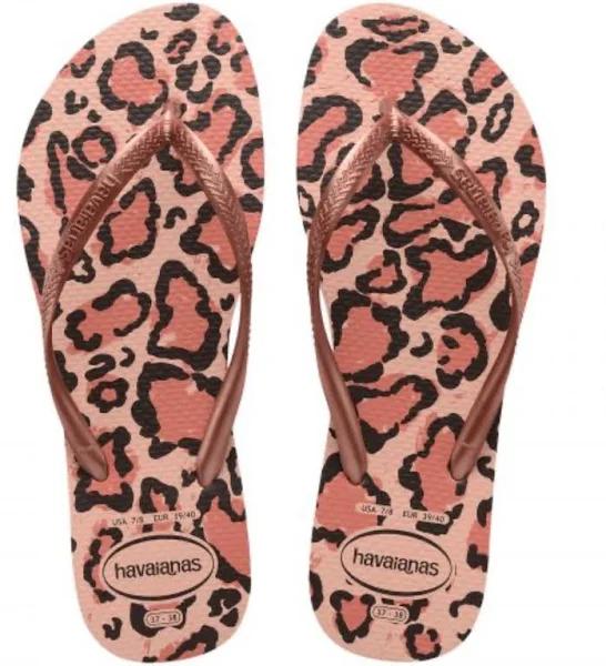 Havaianas Slim Animals - Ballet Rose/Metallic Retro Rose