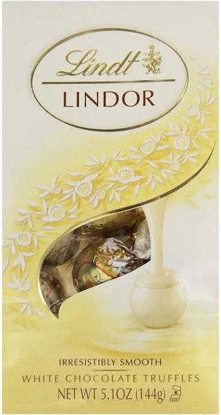 Lindt Lindor Truffle, White Chocolate, 5.1 Ounce