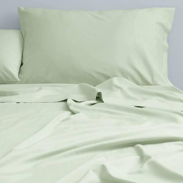 Canningvale Alessia Sheet Set - Serene Green, King Single, Bamboo Cotton