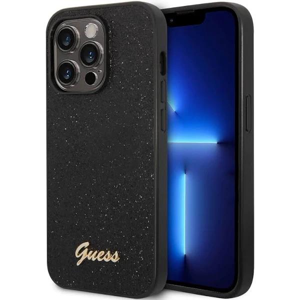 Guess Glitter Flakes Case For Apple iPhone 14 Pro Max - Black