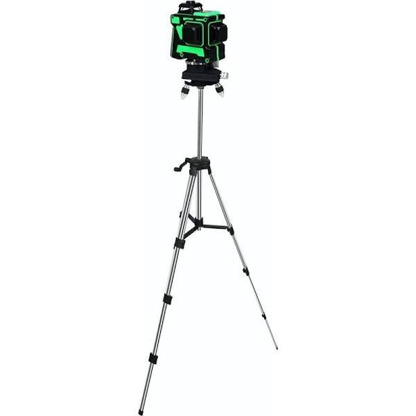 Traderight Laser Level Green Light Self Leveling 3D 12 Line Measure 1.5m Tripod