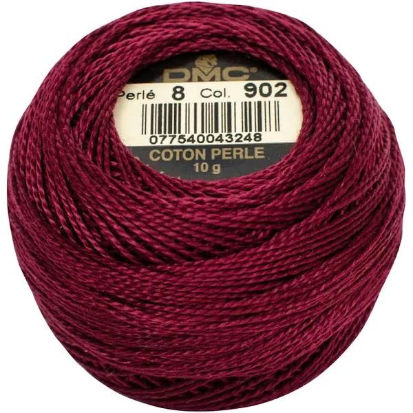 DMC Pearl Cotton Ball Size 8 87yd-Very Dark Garnet