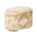 Freya Embroidered Ottoman Light Taupe Velvet | Taupe | Upholstery | Early Settler Furniture