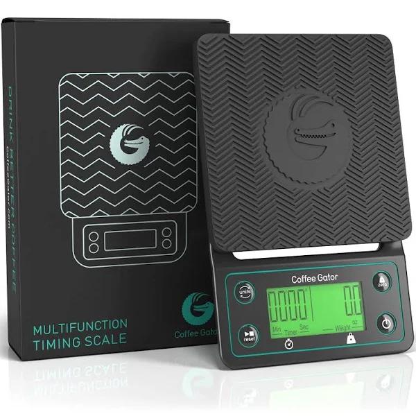 Coffee Gator Coffee Scale with Timer Digital Multifunction Weighing Scale - Large, Bright LCD Display - Espresso Scale, Coffee Brewing, Food, Drink