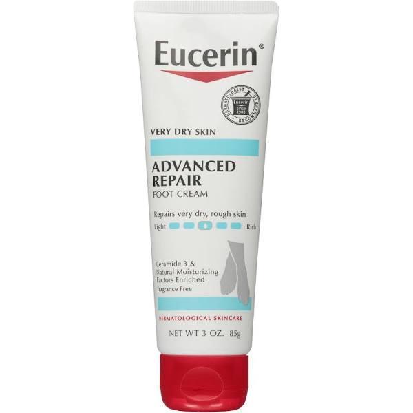 Eucerin Advanced Repair Foot Creme, Fragrance Free, 3 oz