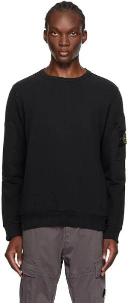 Stone Island - Black Cotton Sweatshirt