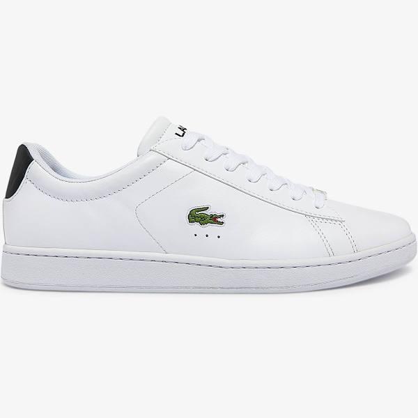 Lacoste Men's Carnaby Evo Leather and Synthetic Trainers White & Black - 6 UK