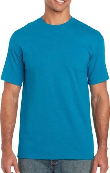 Gildan Mens Heavy Cotton Short Sleeve T-Shirt (Pack of 5) Antique Sapphire M