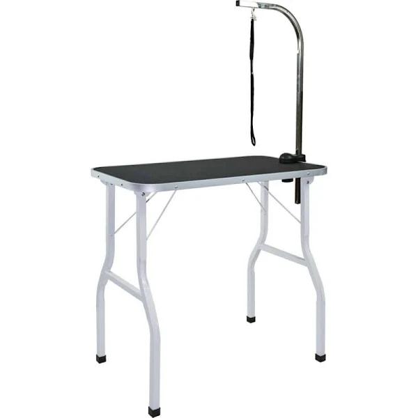 Folding Non-slip Grooming Table with Adjustable Arm for Pet Bathing and Grooming