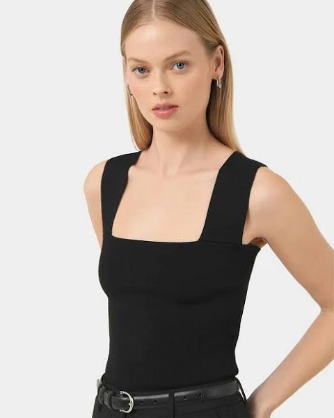 Forcast Women's Haylee Tank Knit Top - Black - XXS