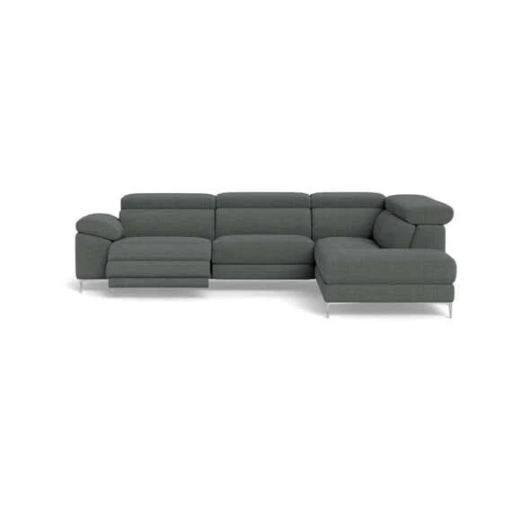 Cora Fabric Battery Recliner Modular Sofa Charcoal Grey by Freedom