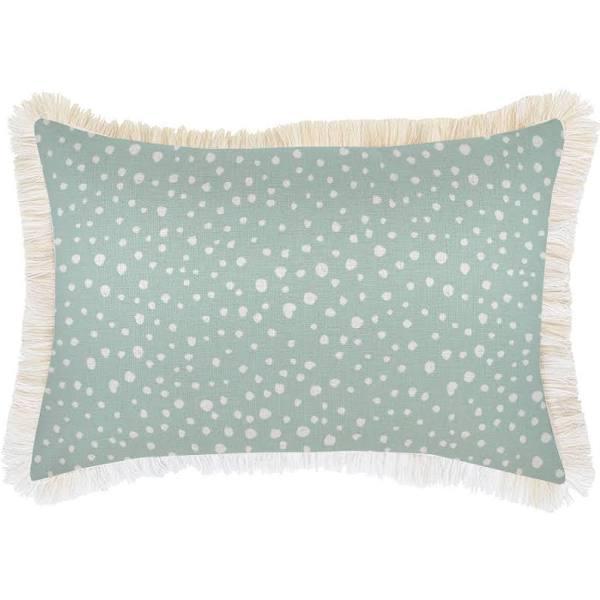 Cushion Cover Coastal Fringe Lunar Pale Mint 35cm x 50cm