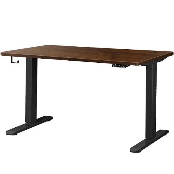 Oikiture Standing Desk Adjustable Motorised 140cm Black&Walnut