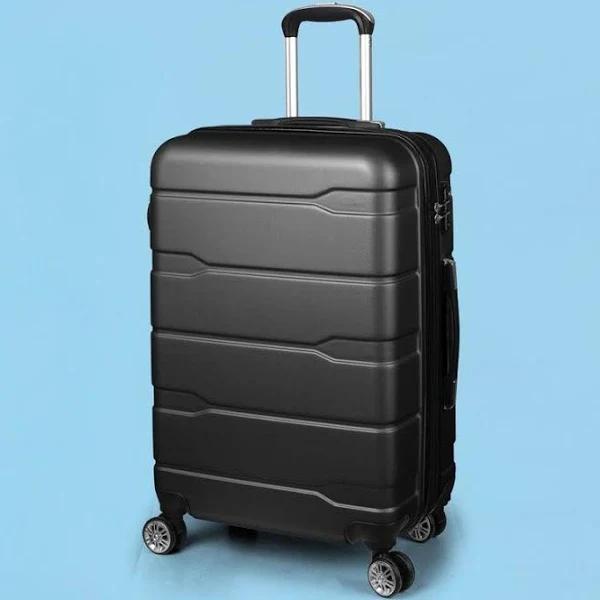 Slimbridge 24" Inch Expandable Luggage Travel Suitcase Case Hard Shell TSA Black