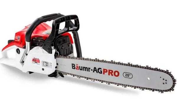 Baumr AG 52cc Petrol Commercial Chainsaw 20 Bar E Start Chain Saw