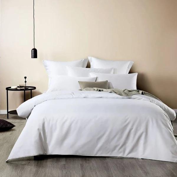 Soho 1000TC Quilt Cover Set White King Bed