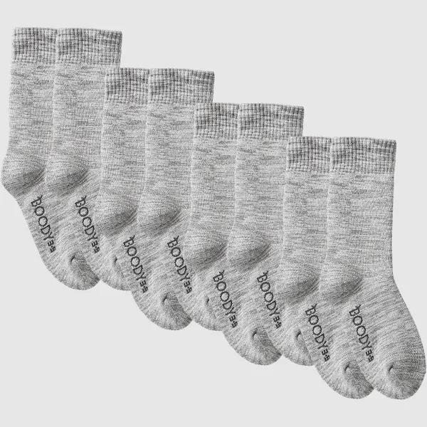 4-Pack Women's Crew Boot Socks - 2.0, 4 / Light Grey Marl / 3-9