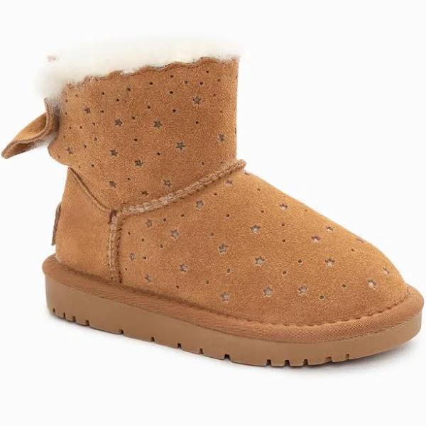 OZWEAR UGG Kids Mini Bailey Bow Starry Boots Chestnut / 29