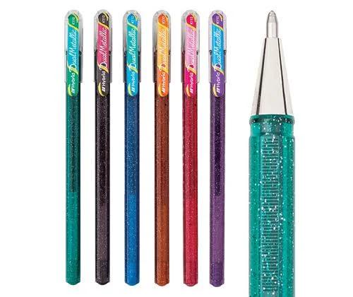 Pentel Hybrid Dual Metallic Gel Pen Set | Eckersley's Art & Craft Supplies