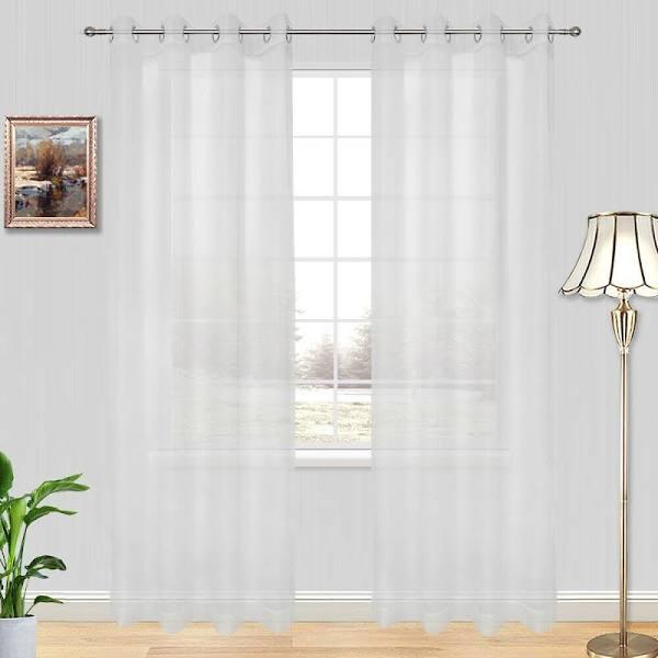 Madison Sheer Eyelet Curtain 220cm or 250cm Drop