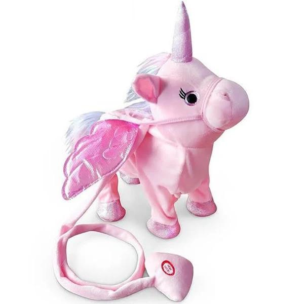 EZONEDEAL Magical Walking Unicorn Toys Singing Songs Children Gift Unicorn Plush Toy Kids-Pink - AfterPay & zipPay Available