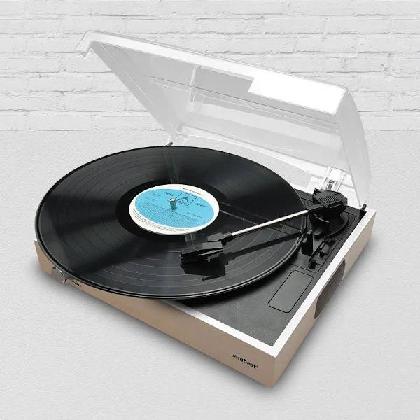 mbeat Wooden Style USB Turntable Recorder