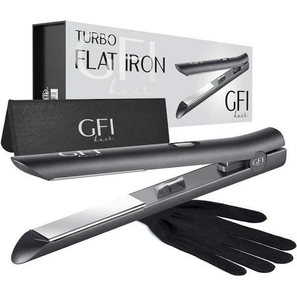 GFI Hair Straightener - Turbo Heating Element - Titanium Flat Iron -