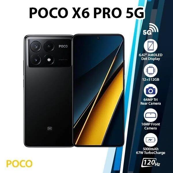 Xiaomi Poco X6 Pro 5g Android Mobile Phone(black 12gb+512gb, Dual Sim,