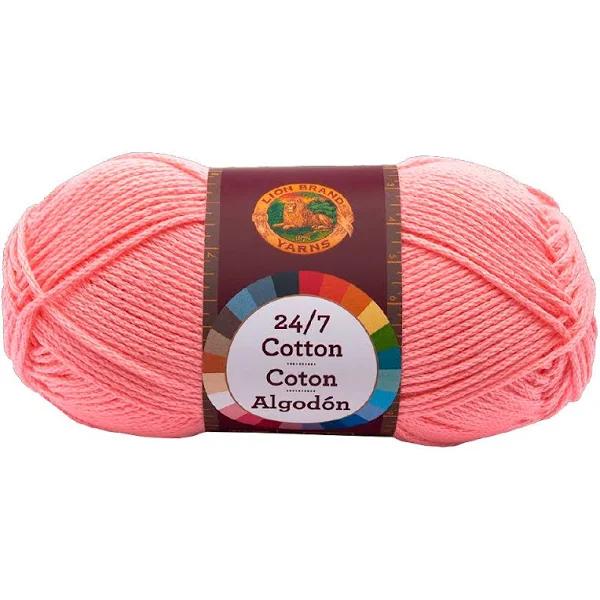 Lion Brand 24/7 Cotton Yarn, Pink