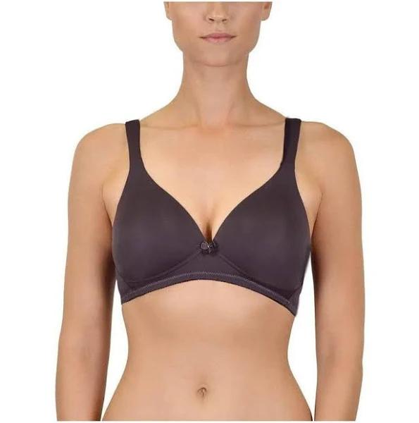 Naturana Padded Wirefree Bra with Wide Straps in Black 16A