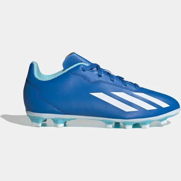 adidas-X Crazyfast.4 Flexible Ground Boots-Kids-Bright Royal / Cloud White / Solar Red-11K