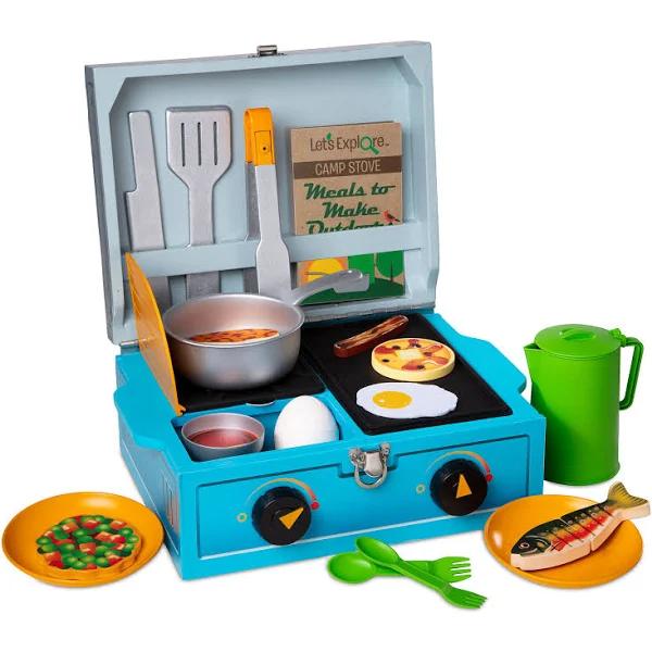 Melissa & Doug - Let's Explore - Wooden Camp Stove Play Set