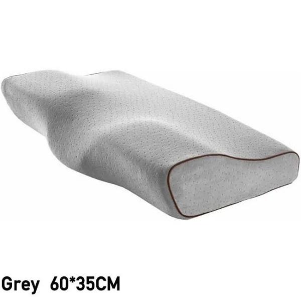 BJWD Memory Foam Pillow Neck Pillows Contour Rebound Cushion Support Soft Pain Relief-(Grey) - AfterPay & zipPay Available