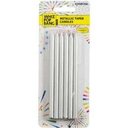 Korbond Party Candles Metallics Gold & Silver 12 Pack